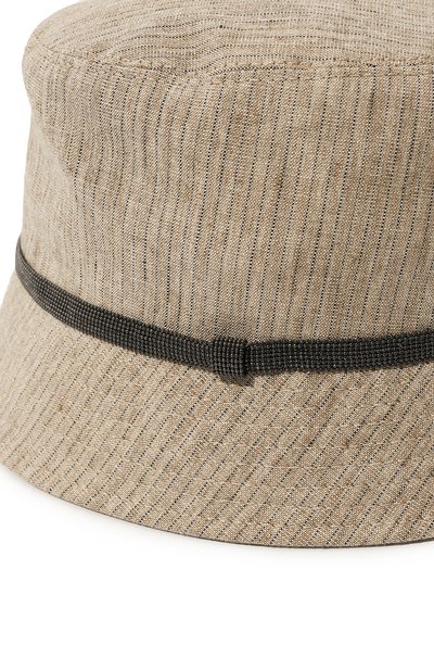 Панама изо льна и хлопка BRUNELLO CUCINELLI, арт. MCAP90071, фото 4