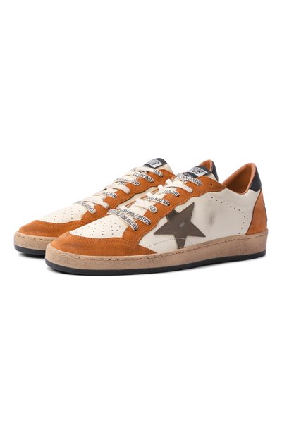 Мужские кожаные кеды ballstar GOLDEN GOOSE DELUXE BRAND, арт. GMF00117.F008720