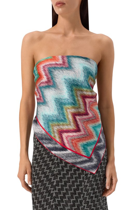 Шелковый платок Missoni F041TWDA045 Разноцветный  F041TWDA045 Фото 2