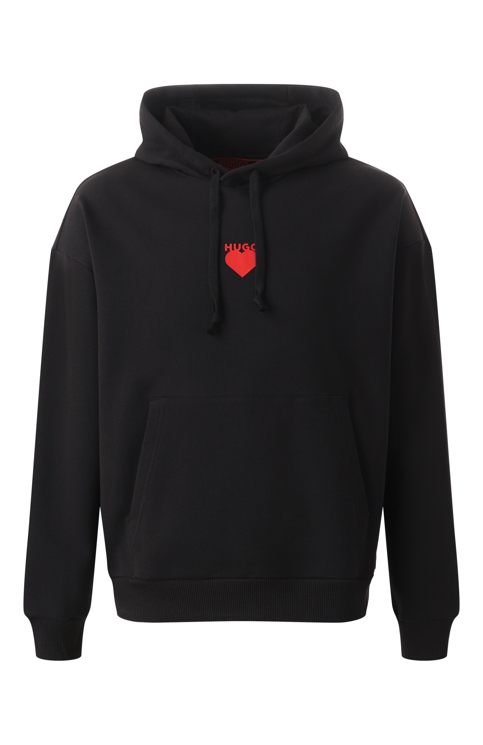 Хлопковое худи HUGO черного цвета по цене 17950 руб., арт. 50530577, фото 1 Хлопковое худи HUGO, арт. 50530577, фото 1