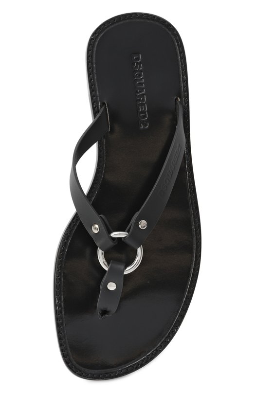 Кожаные шлепанцы Bondage Dsquared2 FSM0081 Чёрный  FSM0081 Фото 6