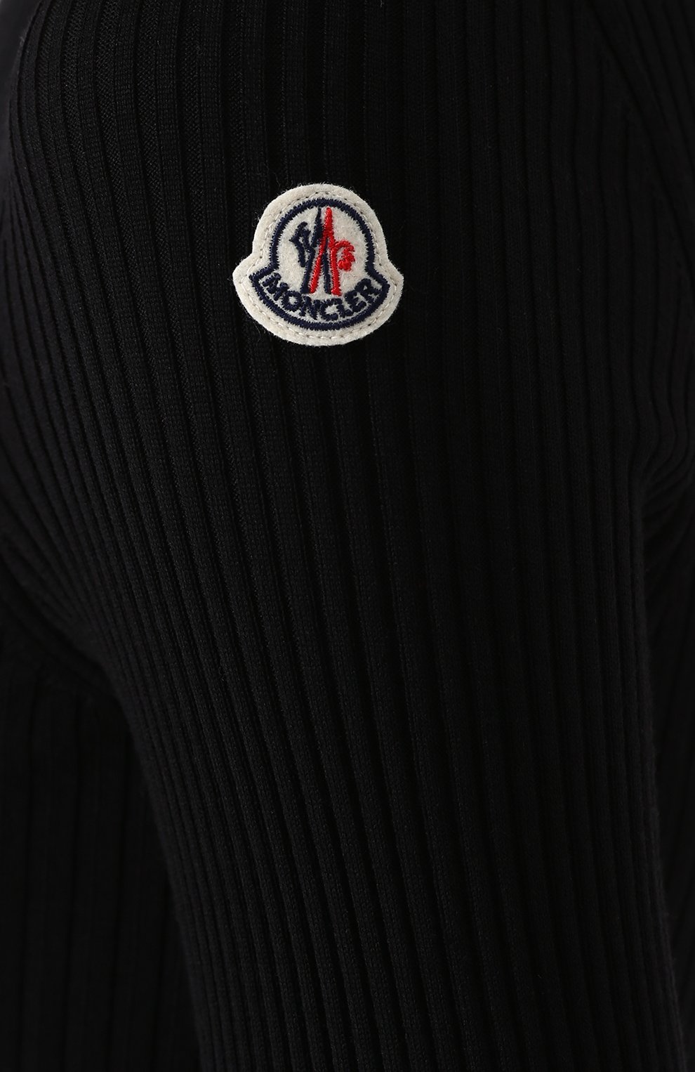 Однотонная шерстяная водолазка фактурной вязки MONCLER, арт. C2-093-92906-00-9799D, фото 5