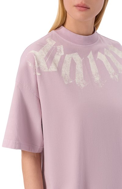 Хлопковая футболка PALM ANGELS, арт. PWAA07BS26JER007, фото 5