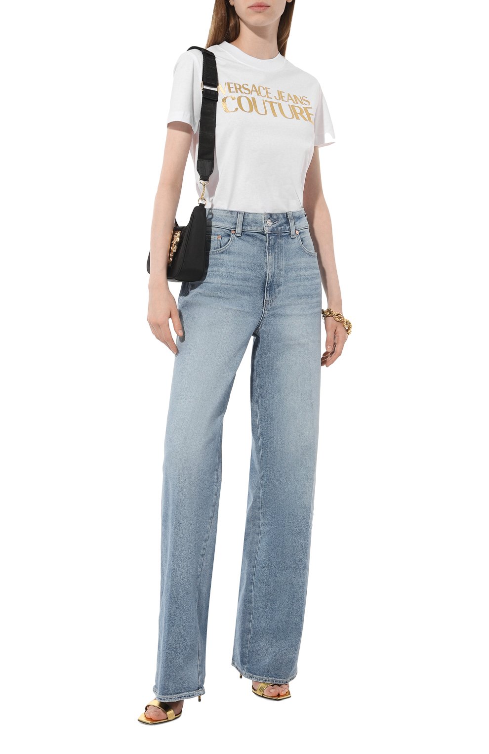 Хлопковая футболка VERSACE JEANS COUTURE, арт. 76HAHT04/CJ00T, фото 2