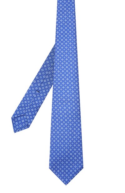 Шелковый галстук KITON синего цвета по цене 29350 руб., арт. UCRVKLC01H54, фото 3 Шелковый галстук KITON, арт. UCRVKLC01H54, фото 3