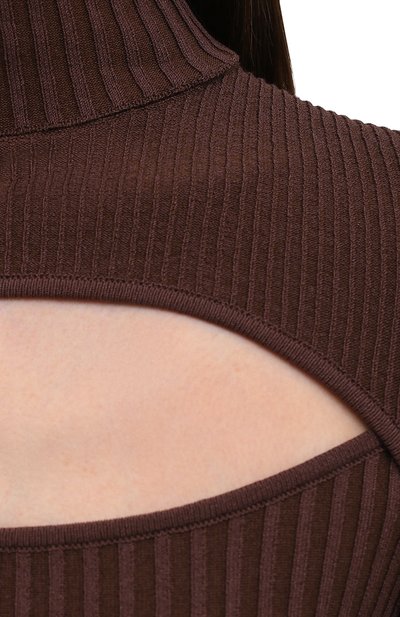 Водолазка из вискозы ANDREADAMO коричневого цвета по цене 82800 руб., арт. ADFW21SW04031477, фото 5 Водолазка из вискозы ANDREADAMO, арт. ADFW21SW04031477, фото 5