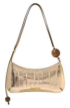 Женская сумка the bisou perle JACQUEMUS золотого цвета, арт. 24E231BA057/3169 | Фото 1 (Материал: Экокожа; Драгоценные камни: Проставлено; Материал сплава: Проставлено; Размер: medium)