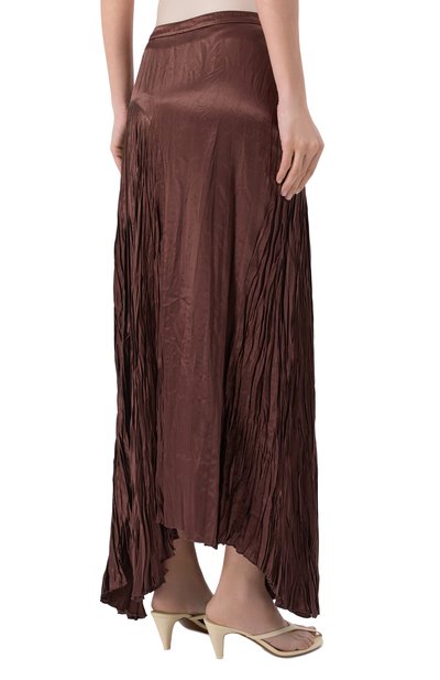 Атласная юбка BOSS коричневого цвета по цене 57100 руб., арт. 50562618, фото 4 Атласная юбка BOSS, арт. 50562618, фото 4