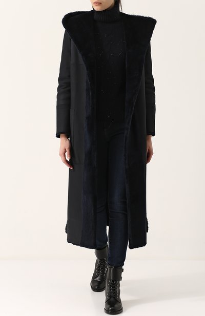 Двусторонняя дубленка из овчины с капюшоном LORO PIANA, арт. FAG4368, фото 2