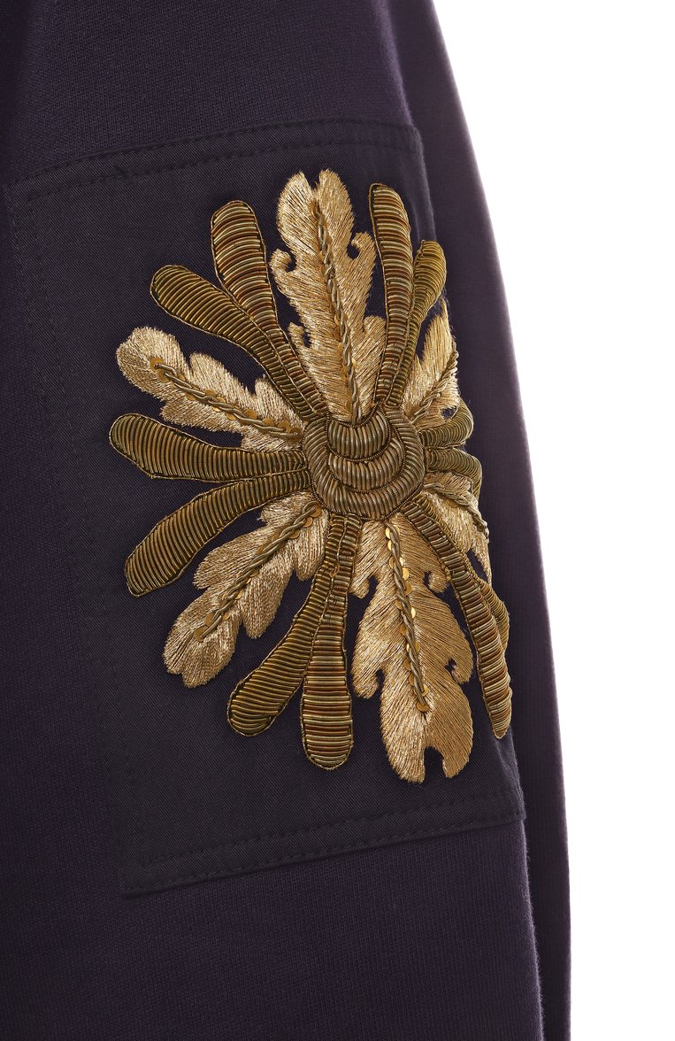Мужской хлопковый свитшот DRIES VAN NOTEN темно-синего цвета, арт. 251-021162-1610 | Фото 6 (Материал внешний: Хлопок; Рукава: Длинные; Длина (для топов): Стандартные; Принт: Без принта; Мужское Кросс-КТ: свитшот-одежда; Стили: Спорт-шик; Автоматизация состава: Проставлено; Детали: Декор; Автоматизация ТО: Проставлено)