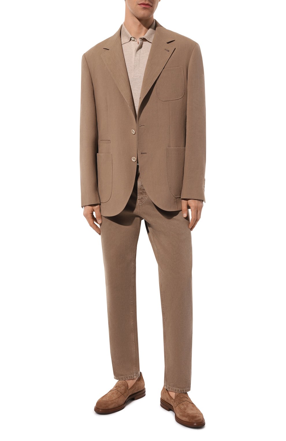 Льняной пиджак BRUNELLO CUCINELLI темно-бежевого цвета по цене 451500 руб., арт. MW4317BND, фото 3 Льняной пиджак BRUNELLO CUCINELLI, арт. MW4317BND, фото 3