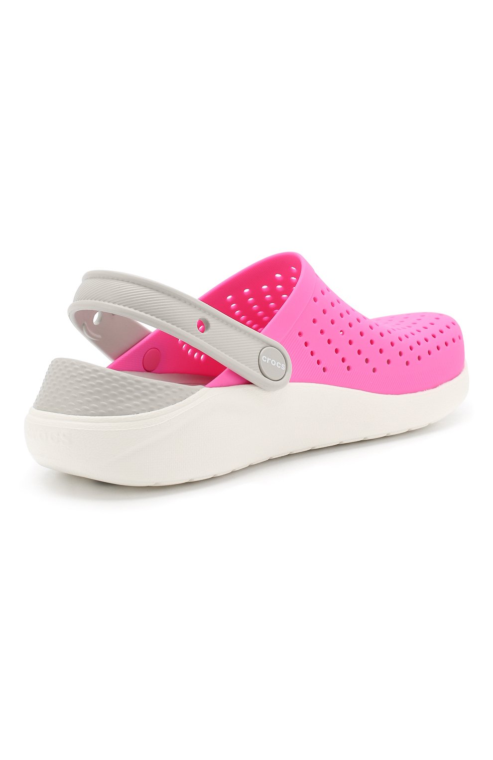 Сабо lite ride CROCS розового цвета по цене 3600 руб., арт. 205964-6QR, фото 3 Сабо lite ride CROCS, арт. 205964-6QR, фото 3