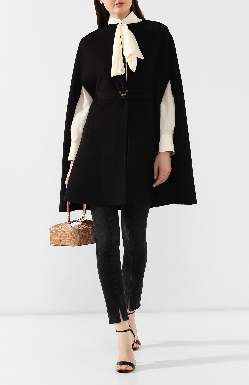 Кейп из смеси шерсти и кашемира VALENTINO, арт. SB3CG1C515E, фото 2