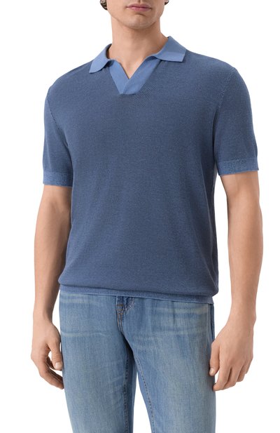 Поло  из хлопка и вискозы BOGNER, арт. 88419503, фото 3