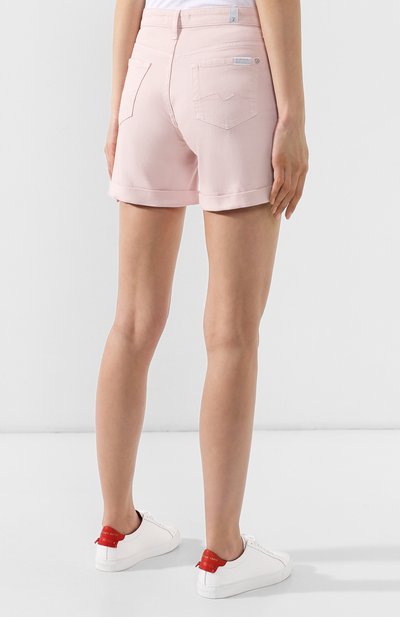 Джинсовые шорты 7 FOR ALL MANKIND розового цвета по цене 14800 руб., арт. JSWUV690LX, фото 4 Джинсовые шорты 7 FOR ALL MANKIND, арт. JSWUV690LX, фото 4