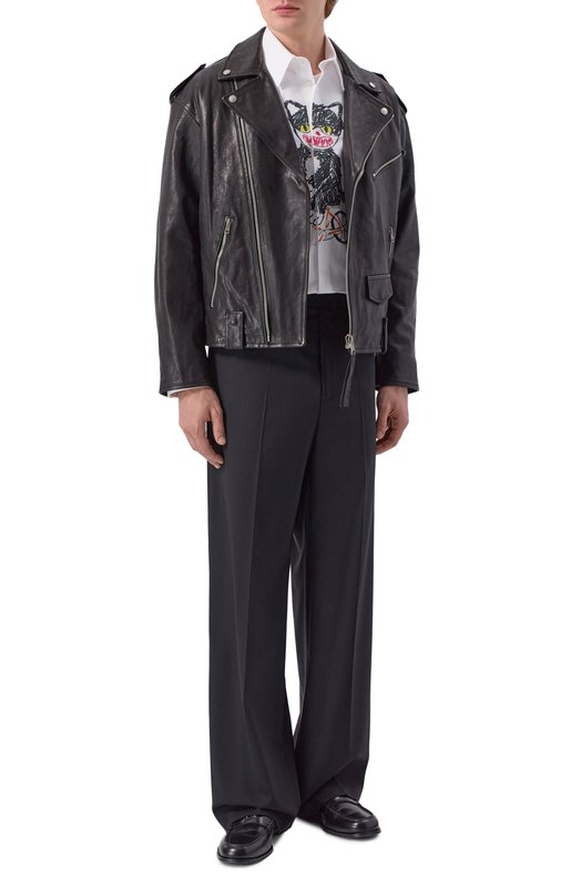 Шерстяные брюки MSGM 4040MP11/267100 Чёрный  4040MP11/267100 Фото 2