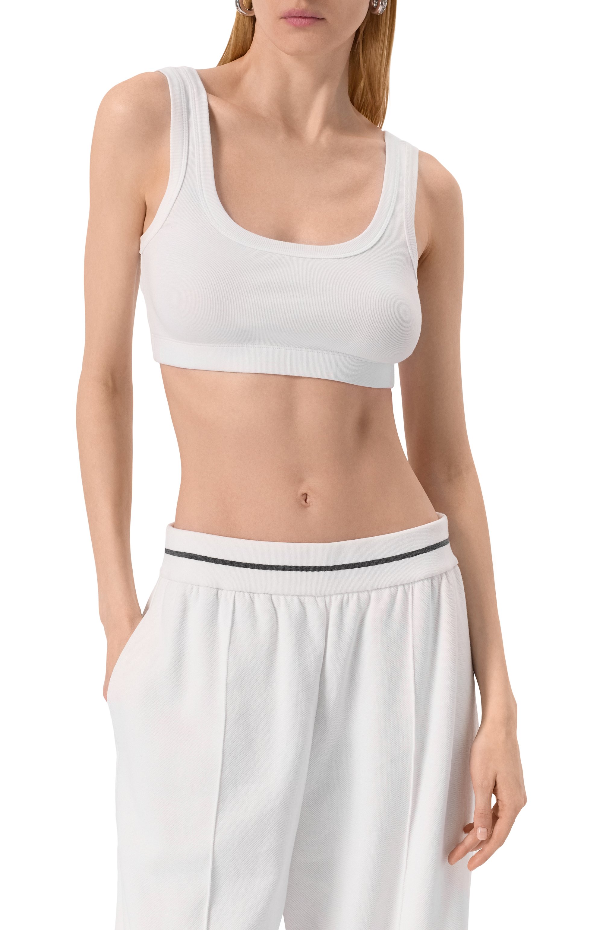 Хлопковый топ BRUNELLO CUCINELLI, арт. M0TC8FX299, фото 3