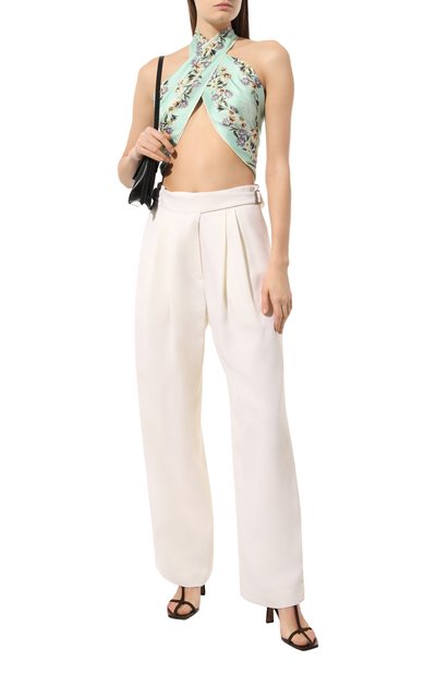 Шелковый платок ELIE SAAB зеленого цвета по цене 47350 руб., арт. SE9090SR687, фото 2 Шелковый платок ELIE SAAB, арт. SE9090SR687, фото 2