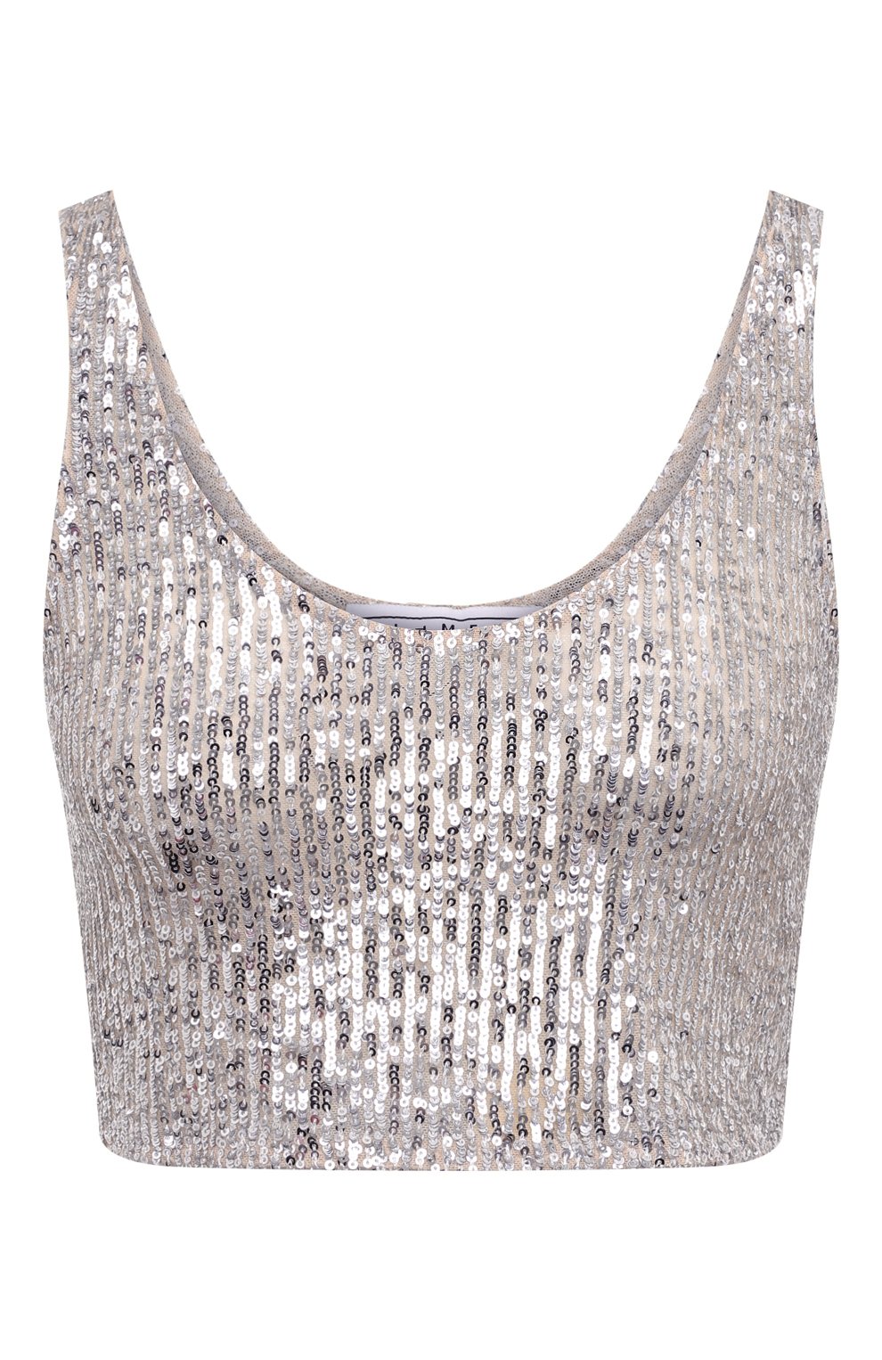 Топ с пайетками IN THE MOOD FOR LOVE серебряного цвета по цене 27700 руб., арт. 0DETTE CR0P T0P S0LID, фото 1 Топ с пайетками IN THE MOOD FOR LOVE, арт. 0DETTE CR0P T0P S0LID, фото 1
