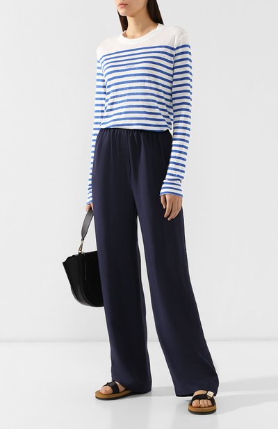 Льняной лонгслив ACNE STUDIOS голубого цвета по цене 16450 руб., арт. AL0003, фото 2 Льняной лонгслив ACNE STUDIOS, арт. AL0003, фото 2