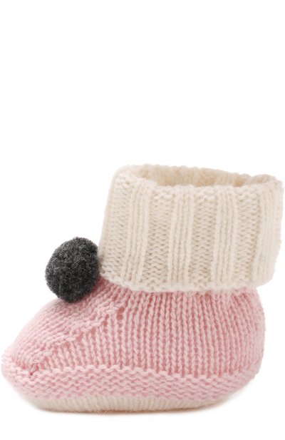 Шерстяные носки с помпоном BABY T розового цвета по цене 2820 руб., арт. 17AI143SA, фото 2 Шерстяные носки с помпоном BABY T, арт. 17AI143SA, фото 2