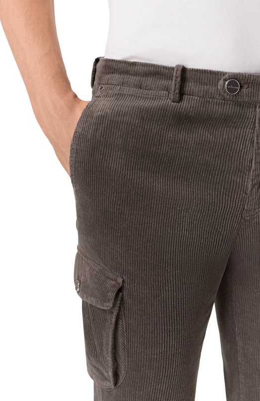 Вельветовые брюки-карго Kiton UFPPCAK0105H20 Бежевый  UFPPCAK0105H20 Фото 5