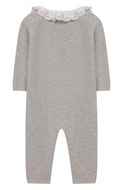 Хлопковый комбинезон TARTINE ET CHOCOLAT серого цвета по цене 11550 руб., арт. TQ32001/1M-1A, фото 2 Хлопковый комбинезон TARTINE ET CHOCOLAT, арт. TQ32001/1M-1A, фото 2