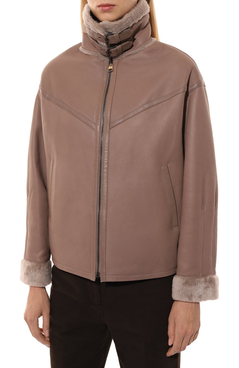 Дубленка из овчины MANZONI24, арт. 24M1292-S21/, фото 6