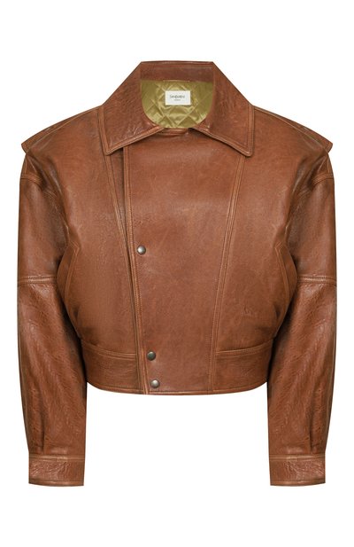 Женская кожаный бомбер SAINT LAURENT, арт. 836517/YCSX2