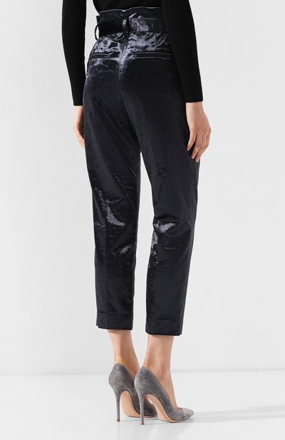 Бархатные брюки с поясом BRUNELLO CUCINELLI, арт. MA088P6776, фото 4