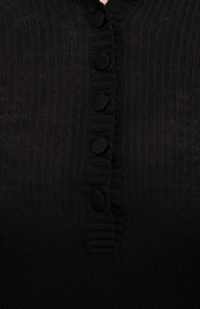 Пуловер из вискозы и шерсти PHILOSOPHY DI LORENZO SERAFINI черного цвета по цене 42200 руб., арт. A0923/5701, фото 5 Пуловер из вискозы и шерсти PHILOSOPHY DI LORENZO SERAFINI, арт. A0923/5701, фото 5