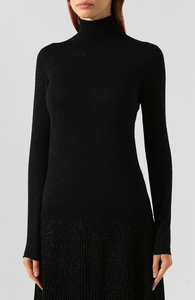 Водолазка из кашемира и шелка BRUNELLO CUCINELLI черного цвета по цене 113500 руб., арт. M41800063P, фото 3 Водолазка из кашемира и шелка BRUNELLO CUCINELLI, арт. M41800063P, фото 3