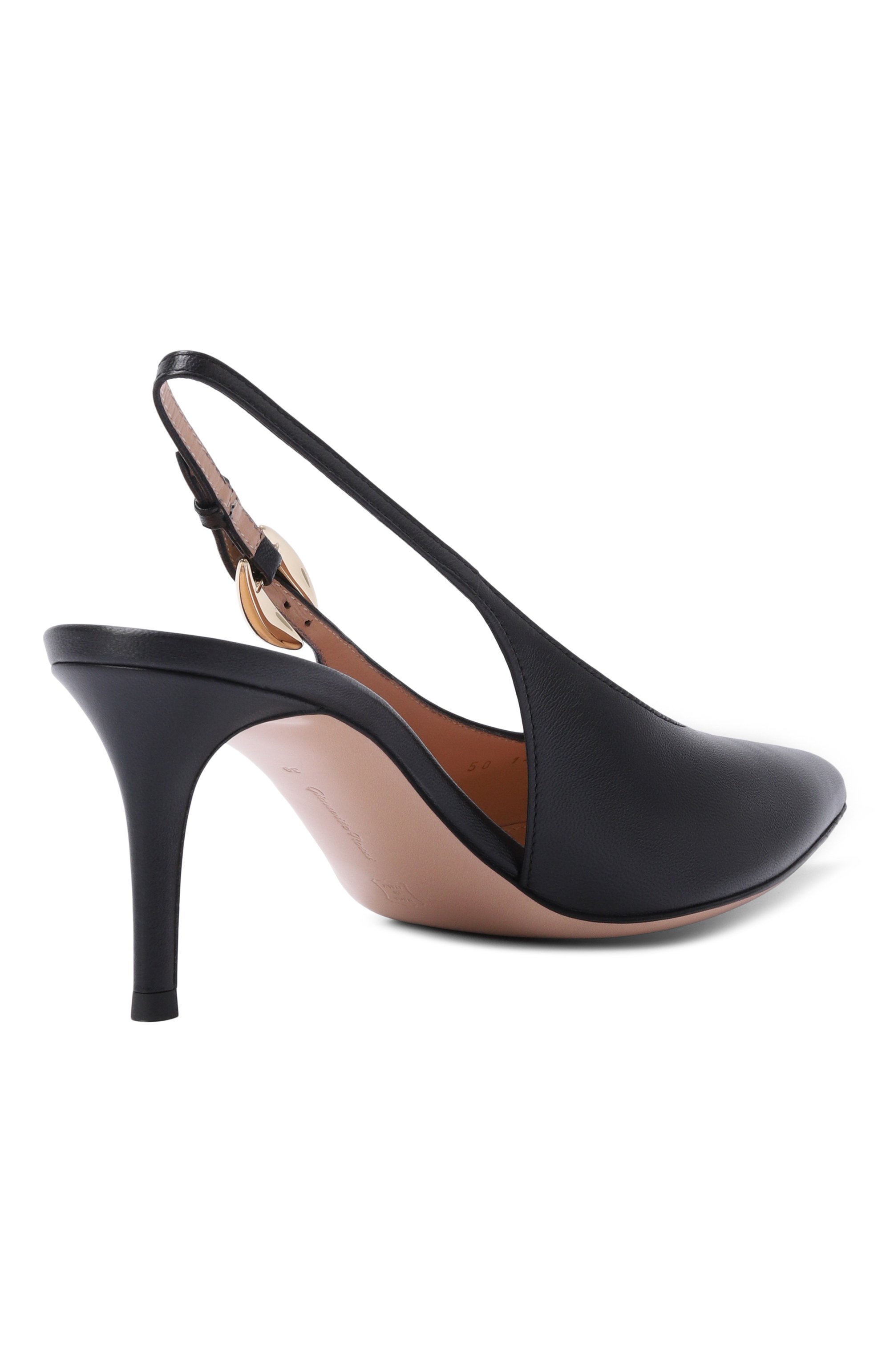 Кожаные туфли GIANVITO ROSSI черного цвета по цене 125500 руб., арт. G95635.70RIC.NAPNER0, фото 5 Кожаные туфли GIANVITO ROSSI, арт. G95635.70RIC.NAPNER0, фото 5