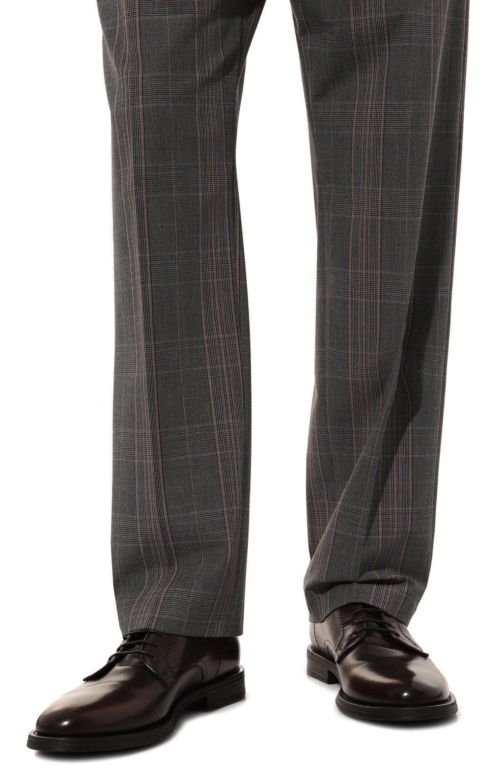 Кожаные дерби PANTANETTI темно-коричневого цвета по цене 45300 руб., арт. 18452E, фото 3 Кожаные дерби PANTANETTI, арт. 18452E, фото 3