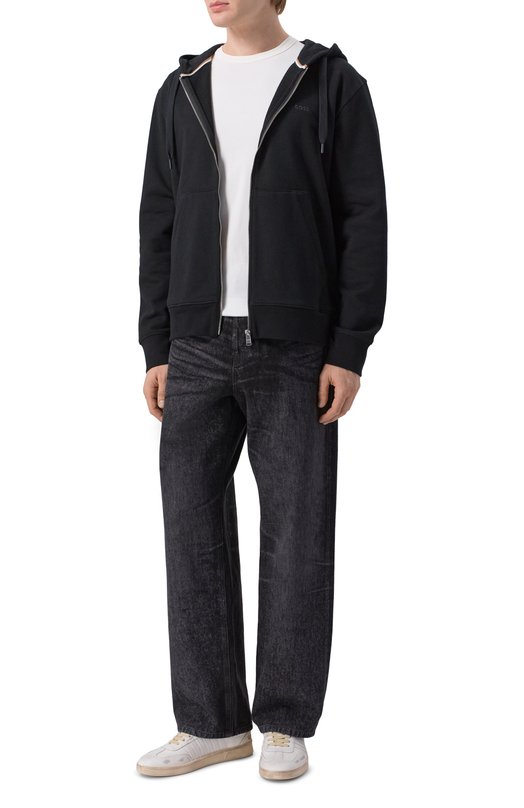 Хлопковая толстовка BOSS 50546405 Чёрный  50546405 Фото 2