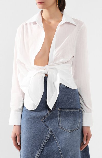 Хлопковая рубашка JACQUEMUS, арт. 201SH09/10110, фото 3