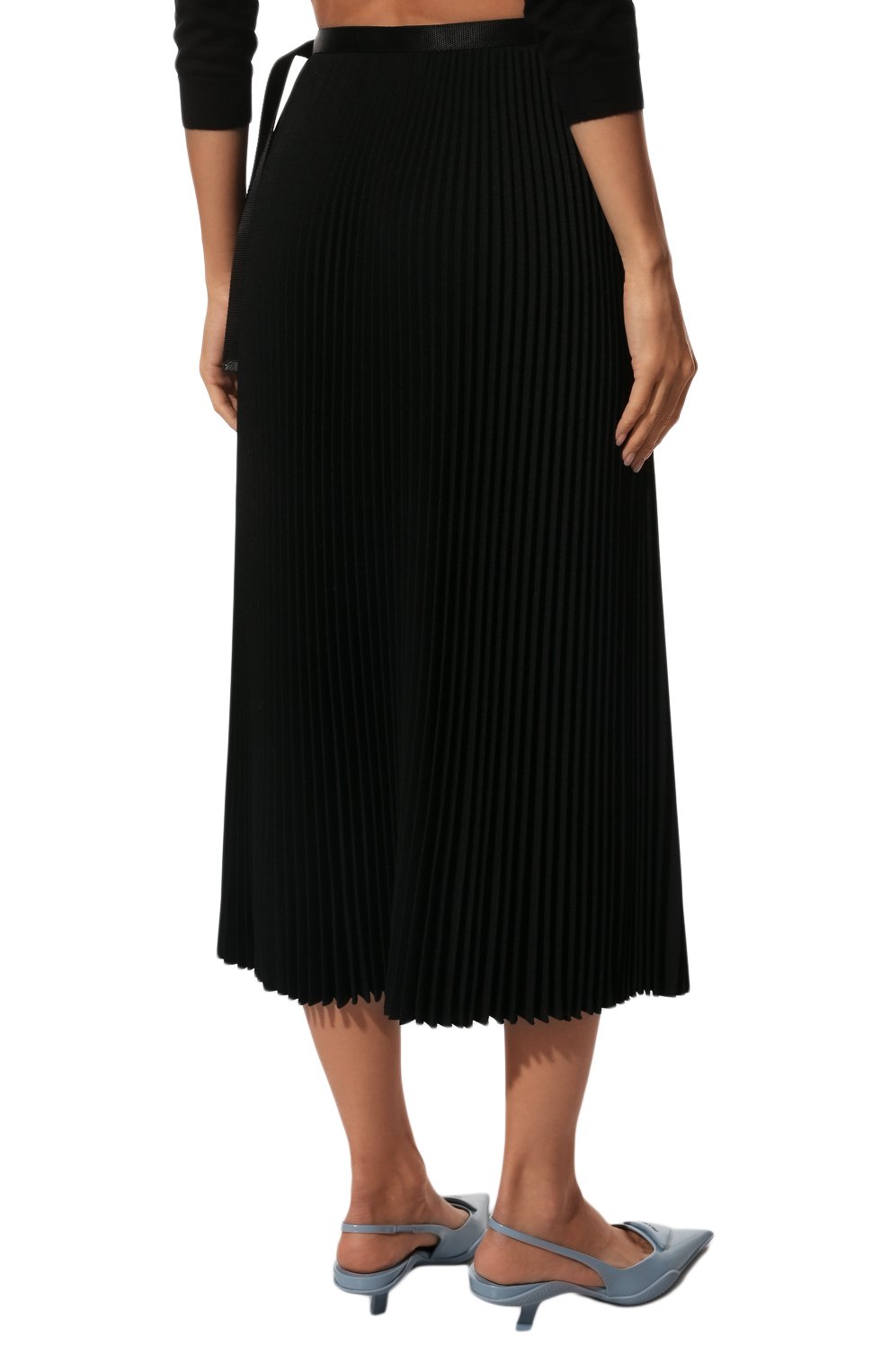 Плиссированная юбка PRADA, арт. P175RH-1OES-F0002-202, фото 4
