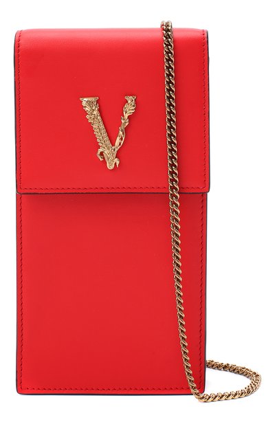 Кожаный чехол virtus для iphone VERSACE красного цвета по цене 83400 руб., арт. DP8H670V/DVT2, фото 5 Кожаный чехол virtus для iphone VERSACE, арт. DP8H670V/DVT2, фото 5