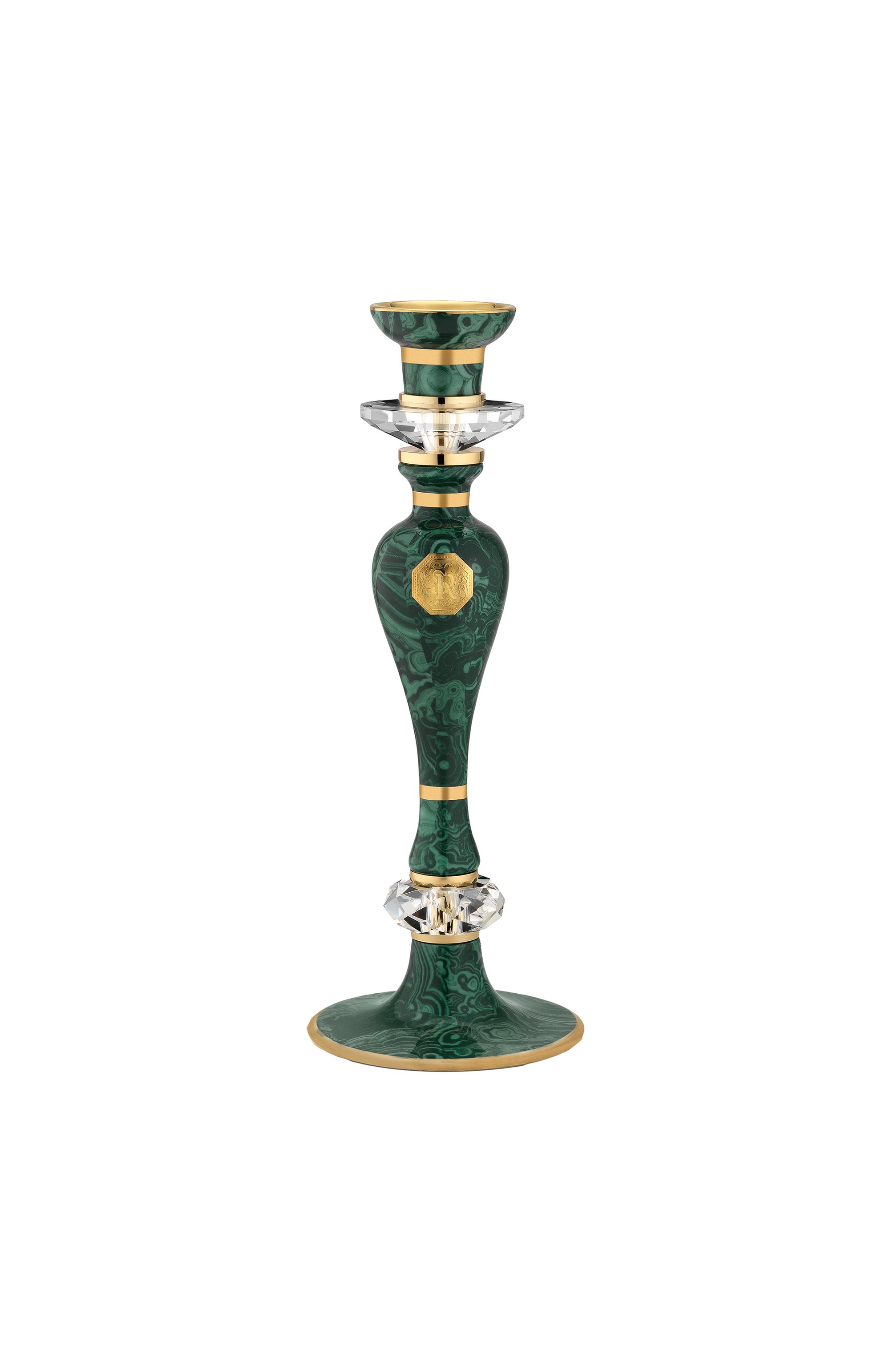 Подсвечник на одну свечу royal malachite STEFANO RICCI, арт. 0A01CANDLE/MLCH01/C. 6037, фото 1