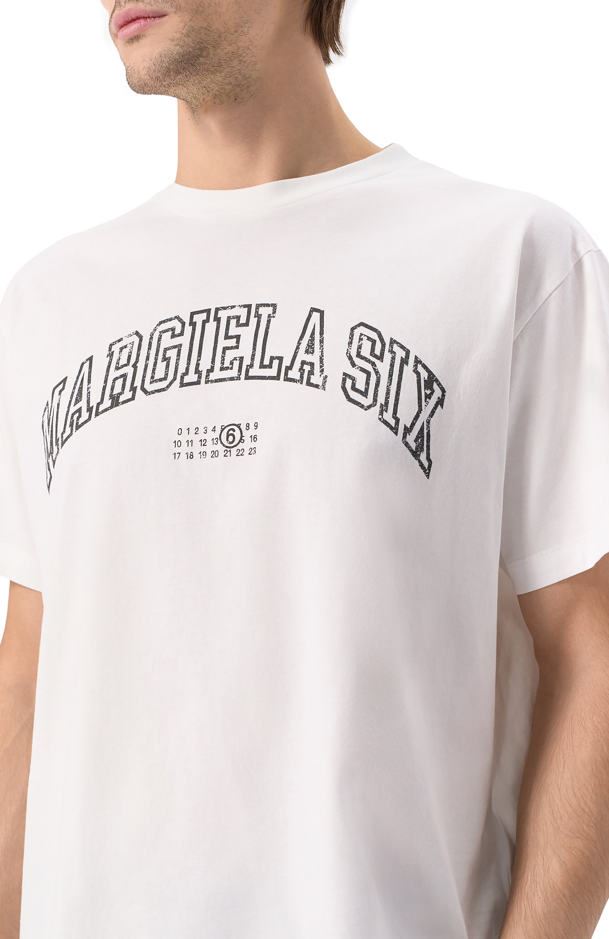 Хлопковая футболка MM6, арт. SH0GC0046/S24312, фото 5