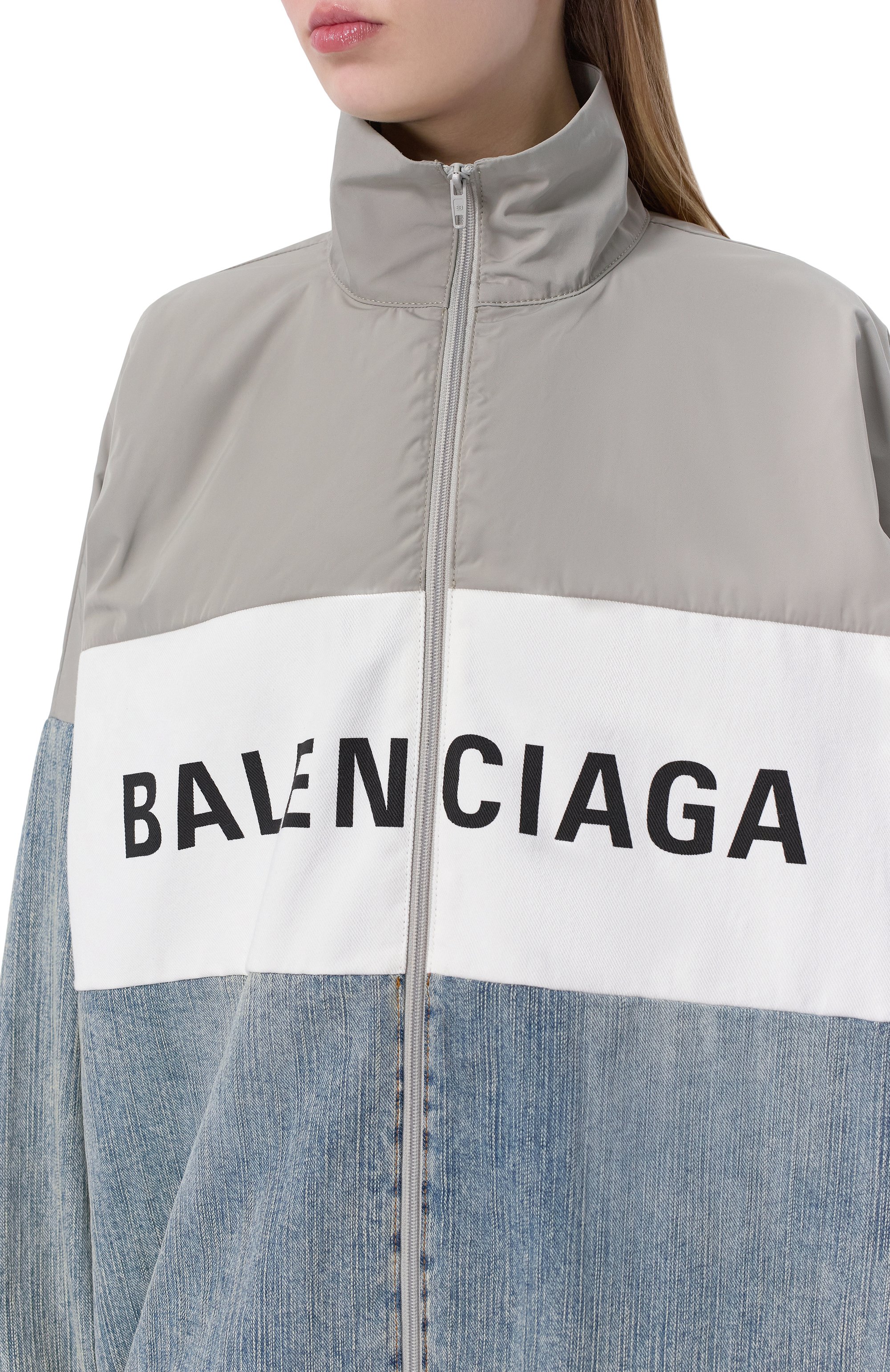 Комбинированная куртка BALENCIAGA, арт. 822843/TRW65, фото 9