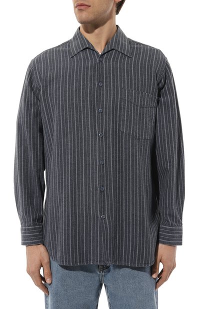 Хлопковая рубашка BARBED темно-синего цвета по цене 21050 руб., арт. CAM6, фото 3 Хлопковая рубашка BARBED, арт. CAM6, фото 3