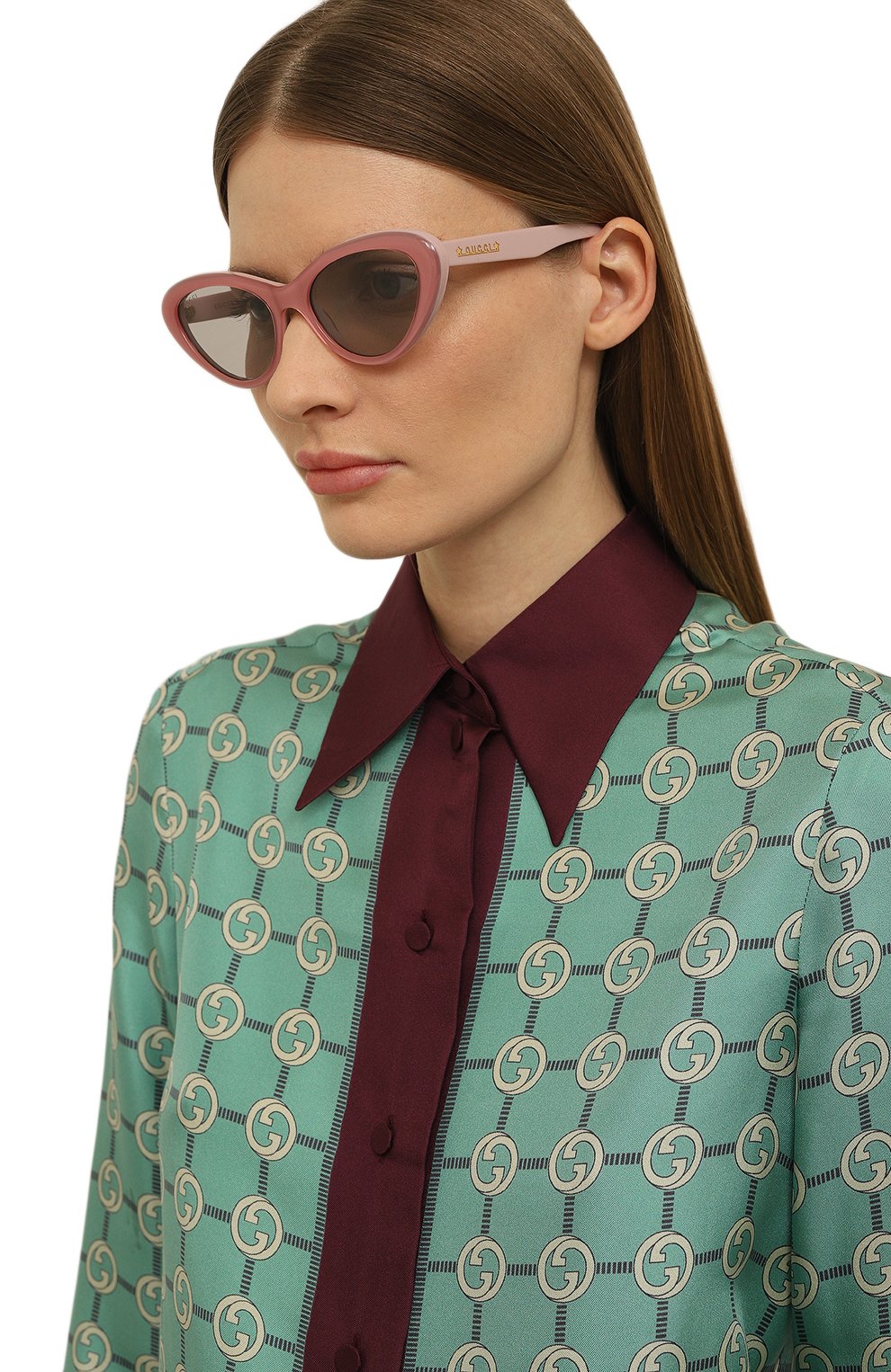 Солнцезащитные очки GUCCI розового цвета по цене 33400 руб., арт. GG1170S 004, фото 2 Солнцезащитные очки GUCCI, арт. GG1170S 004, фото 2