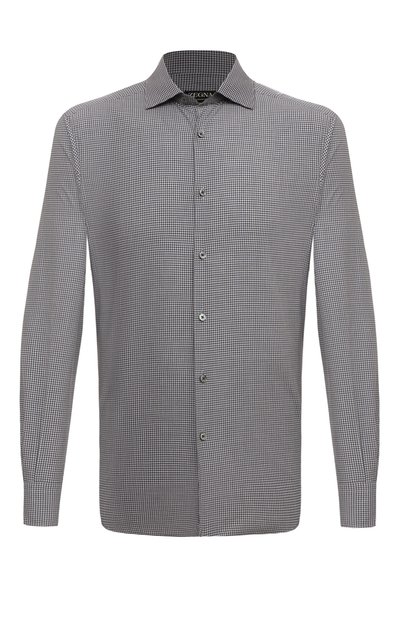 Мужская хлопковая рубашка ZEGNA, арт. UCX02A6/SRF5