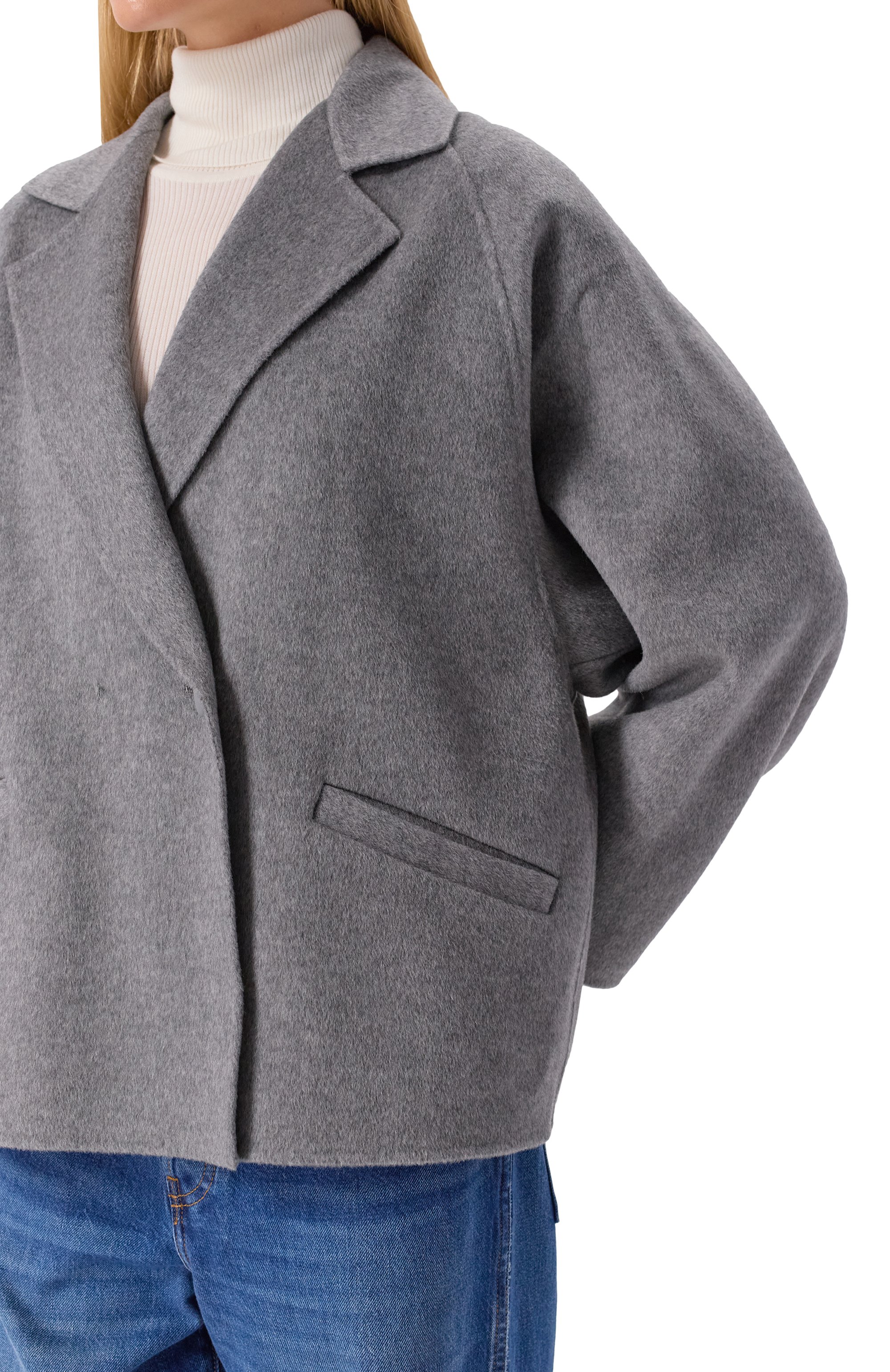 Полупальто из шерсти и кашемира MAX MARA STUDIO, арт. GUINEA, фото 5