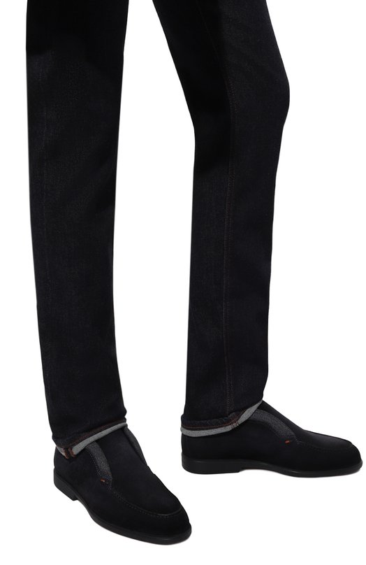 Замшевые ботинки Malibu Santoni MGAG1897400TGGEX Синий  MGAG1897400TGGEX Фото 3