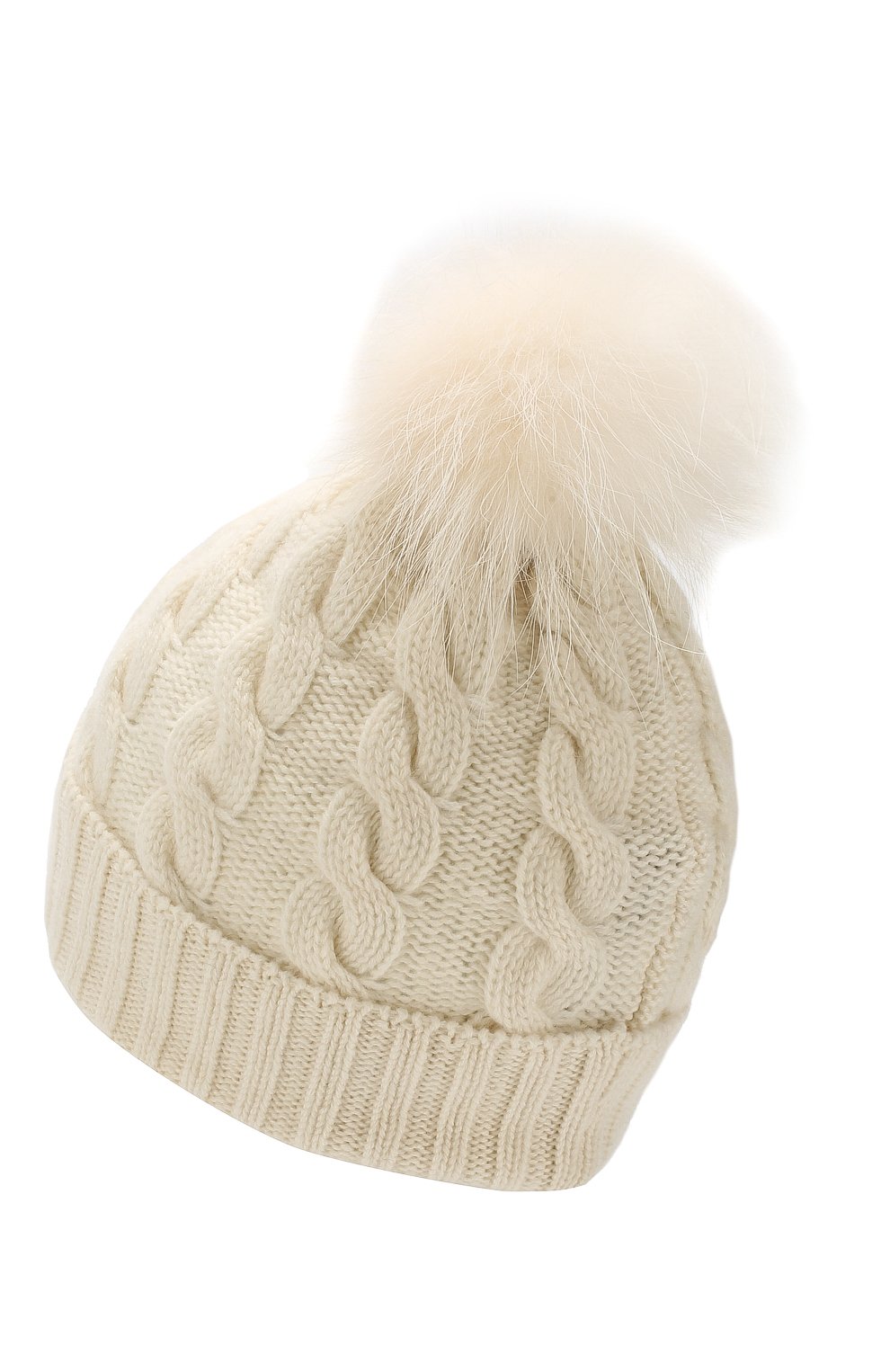 Кашемировая шапка с меховым помпоном KASHJA` CASHMERE, арт. 134/PEL, фото 2