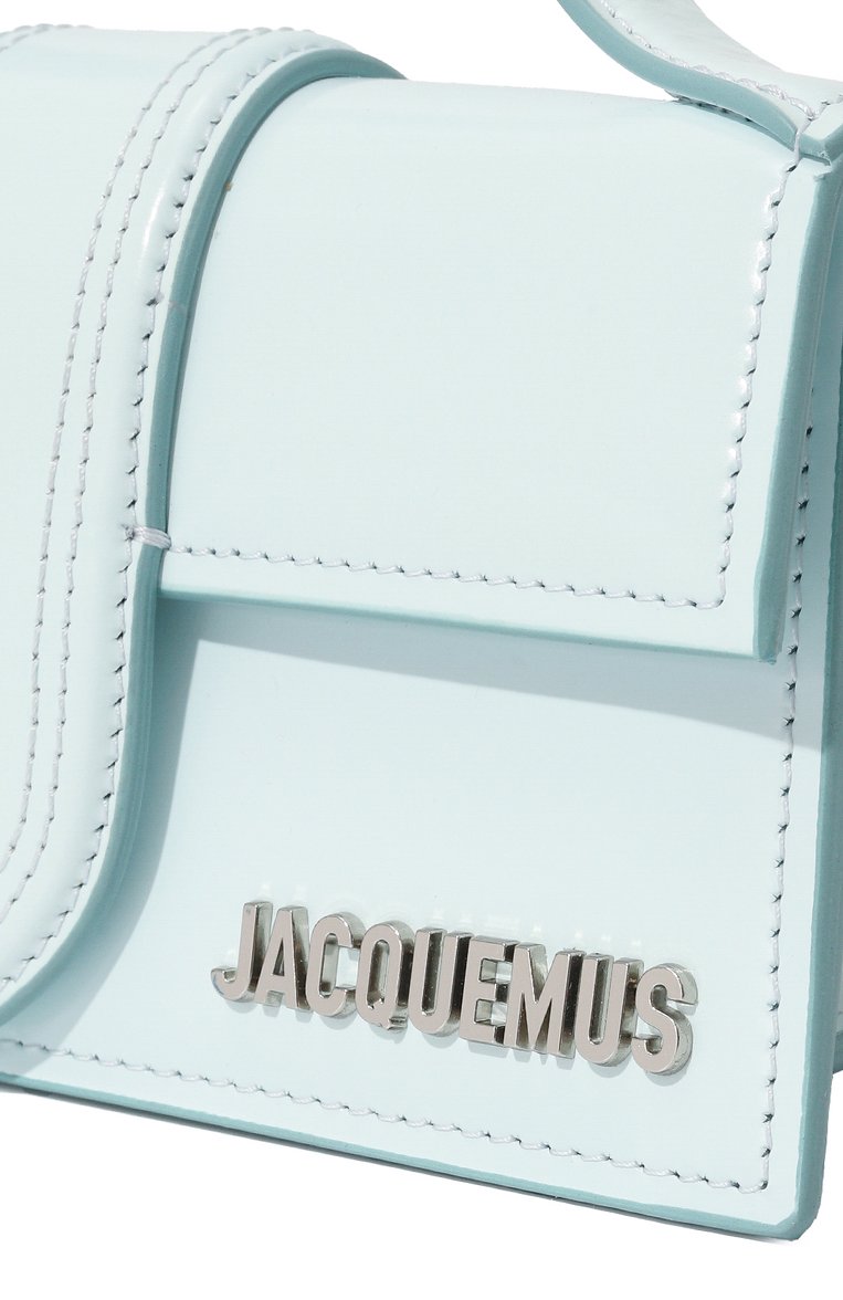 Женская сумка le bambino JACQUEMUS голубого цвета, арт. 23H/213BA006-3128 | Фото 3 (Размер: mini; Ремень/цепочка: На ремешке; Материал: Натуральная кожа; Сумки-технические: Сумки top-handle)