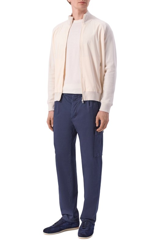 Замшевые кеды Yorker Santoni MBYG22157TIRTS0G Синий  MBYG22157TIRTS0G Фото 2