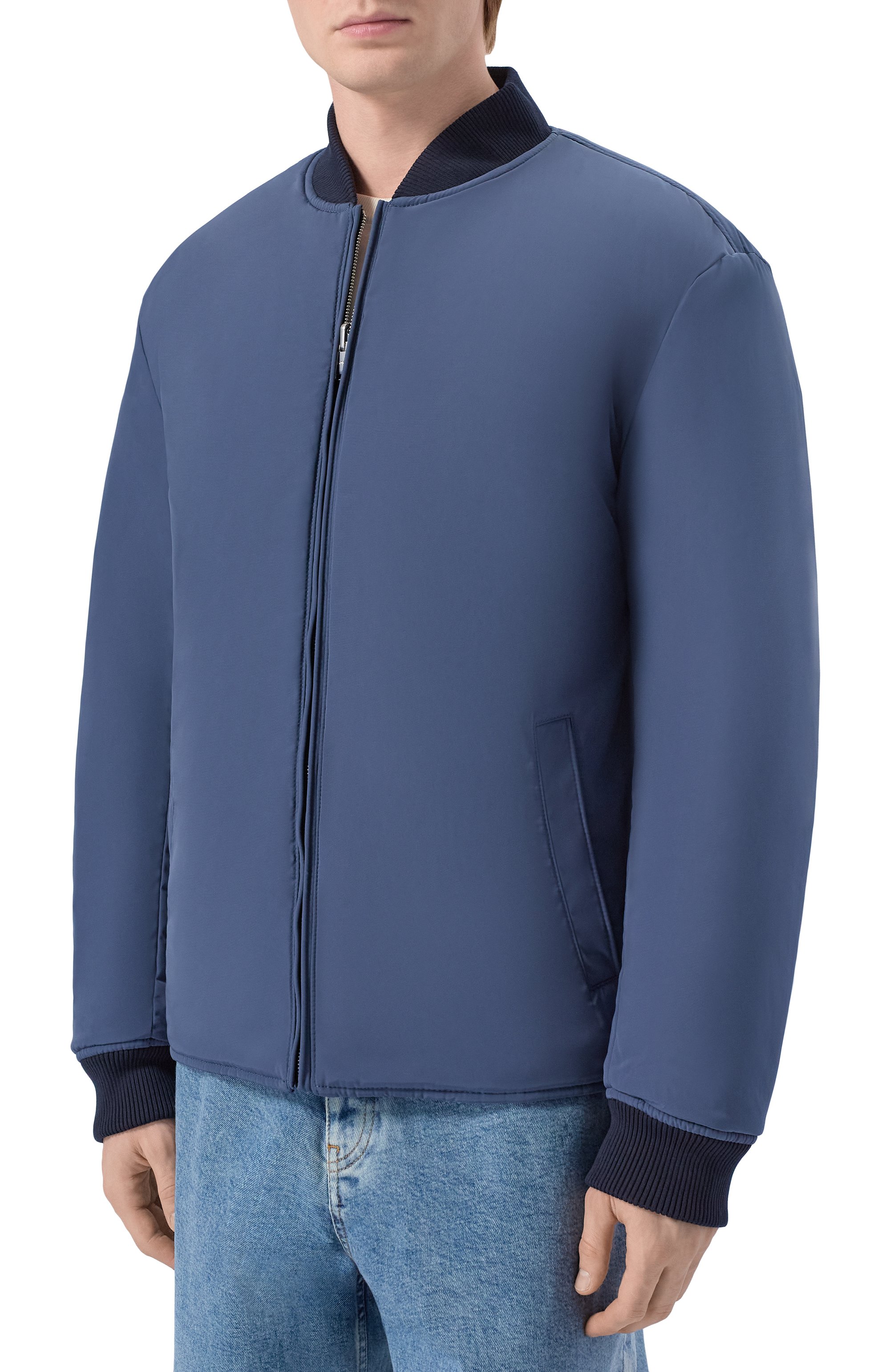 Двусторонняя куртка BOSS темно-синего цвета по цене 67950 руб., арт. 50553623, фото 6 Двусторонняя куртка BOSS, арт. 50553623, фото 6